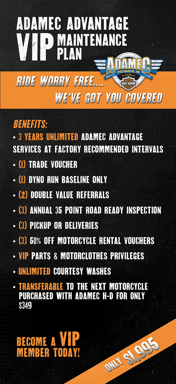 Orange Park Mall >> Adamec Advantage Vip Maintenance Plan | Adamec Harley ... Orange Park Mall >> Adamec Advantage Vip Maintenance Plan | Adamec Harley ...